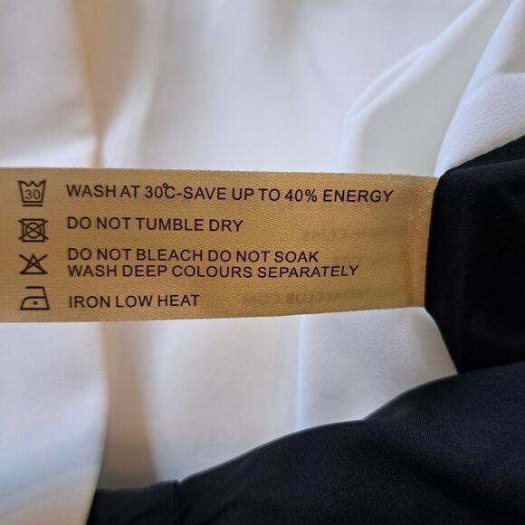 Saturday Club V Neck Feminine Colorblock Shift Mini Dress Cream & Black XXS NWT - Picture 8 of 14